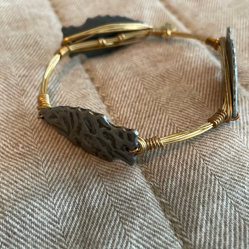 Bourbon and Bowties Gold and Gray Bracelet